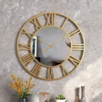 Creative Metal Wall Clock with Mirror