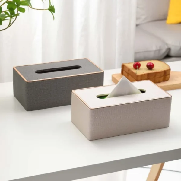 Nordic leather tissue box