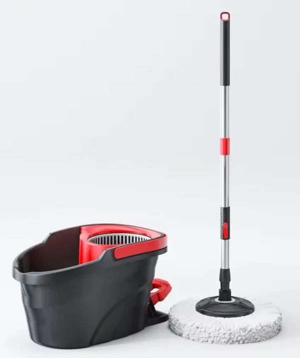 Black Spin Mop Bucket with Foot Pedal