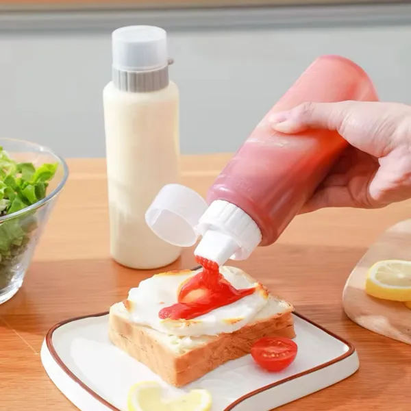 Ketchup and mustard bottle