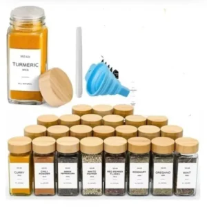 16PCS Premium Thick Glass Storage Jars