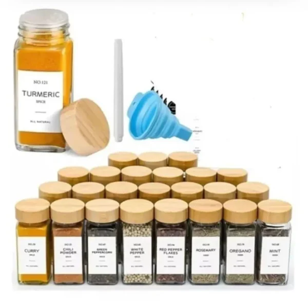 16PCS Premium Thick Glass Storage Jars