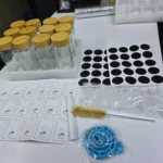 Thick glass storage jars