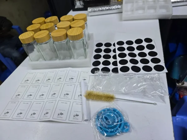 Thick glass storage jars