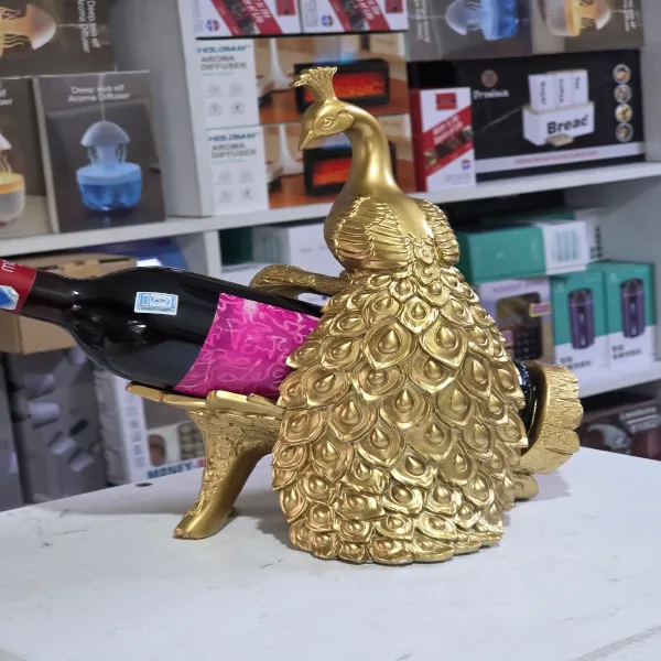 peacock wine holder