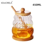 Bamboo lid honey jar