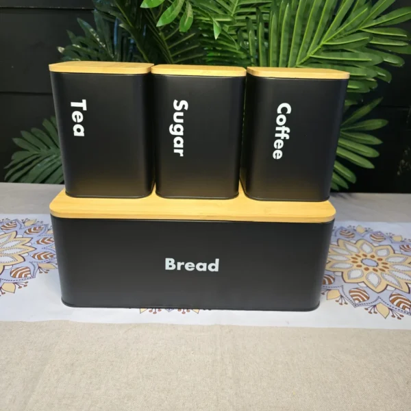 Bread bin with canisters