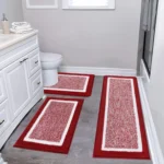 Absorbent bathroom rugs