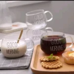 Clear glass mugs