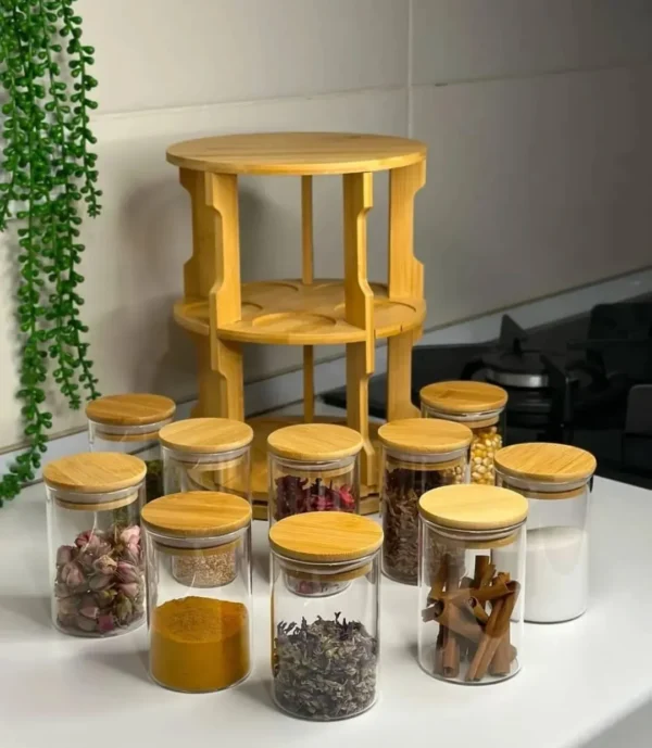 Bamboo spice organizer