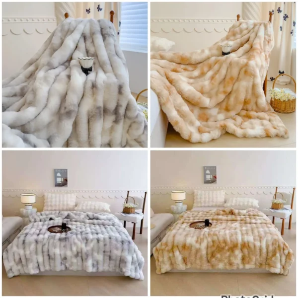 Dyed Soft Bubble Winter Throw Blanket