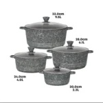 Cream and grey pot set
