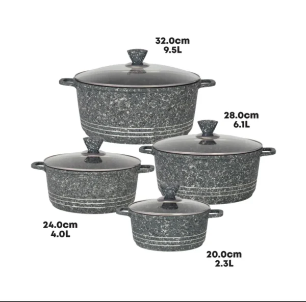 Cream and grey pot set