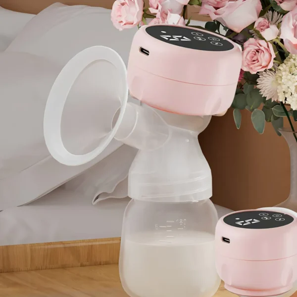 Portable electric breast pump