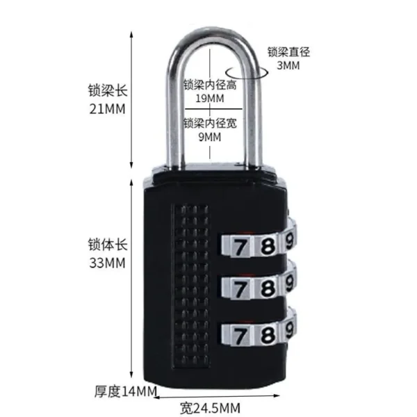 Metal luggage padlock