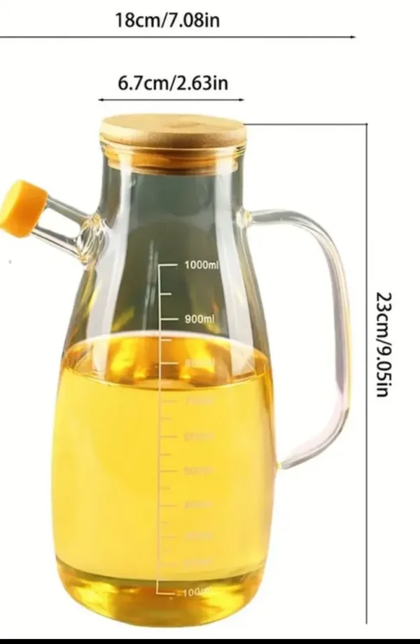 bamboo lid oil dispenser