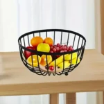 metal and bamboo basket