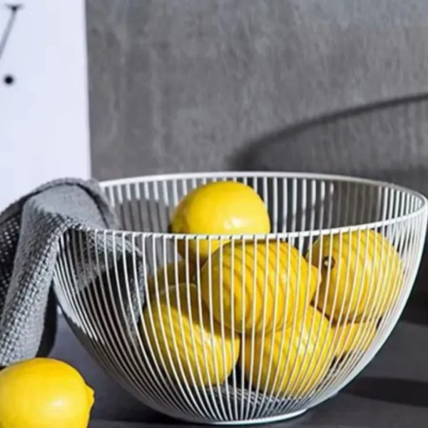 black and white fruit rack