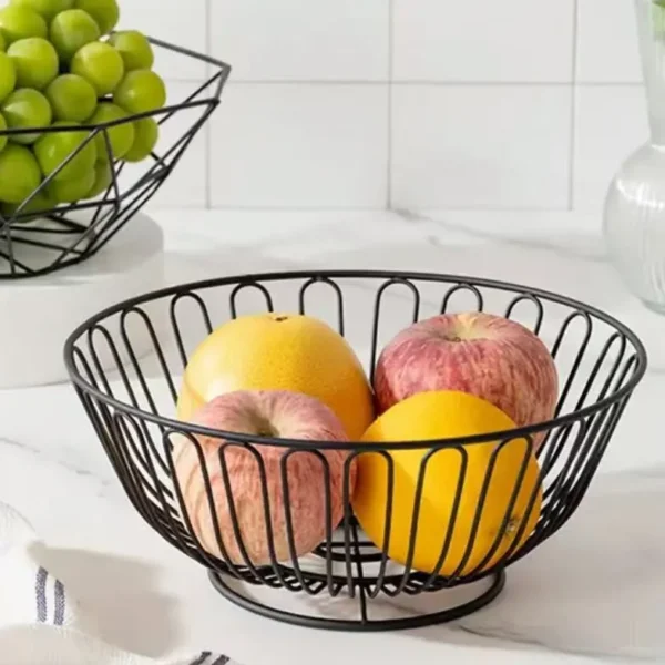 Round Metal Fruit Basket