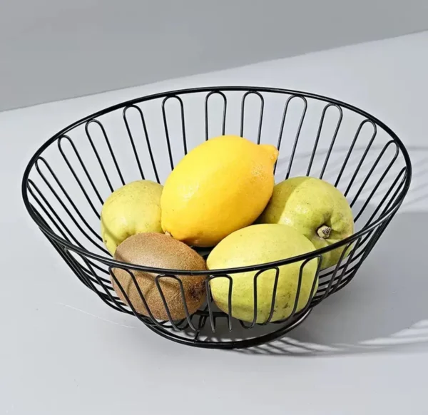 round metal fruit basket