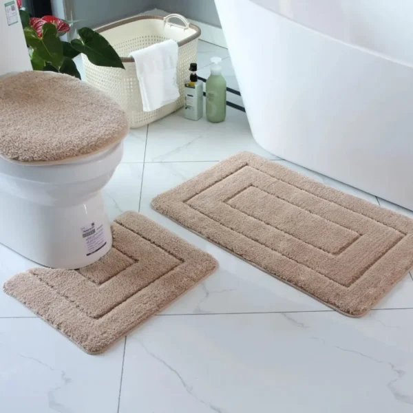 Soft toilet mat set