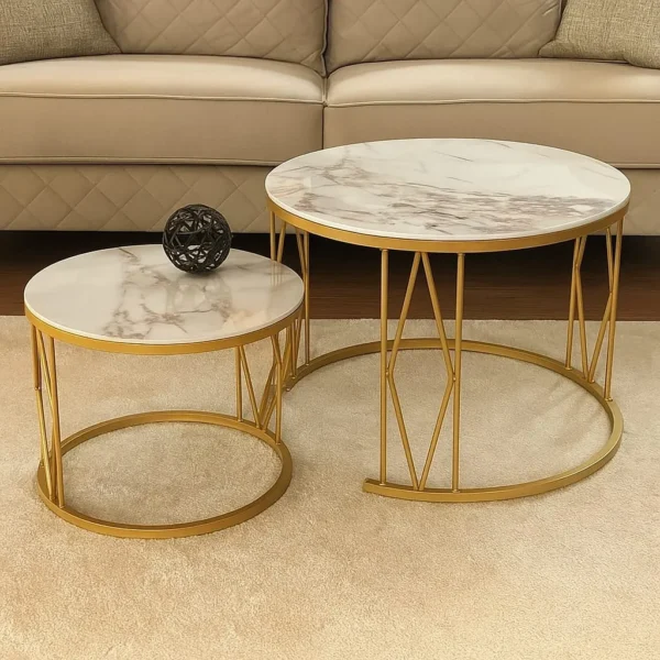 Pure Marble Nesting Stool