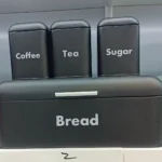 Alloy Bread Bin with Three Canister Set 13 Multipurpose kitchen storage