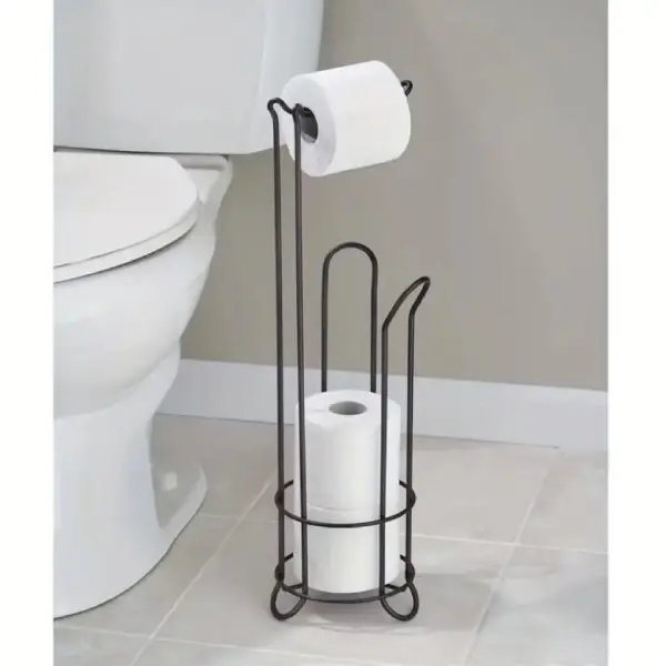 Black toilet paper holder