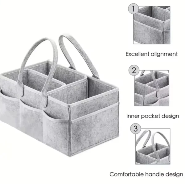 Felt diaper caddy