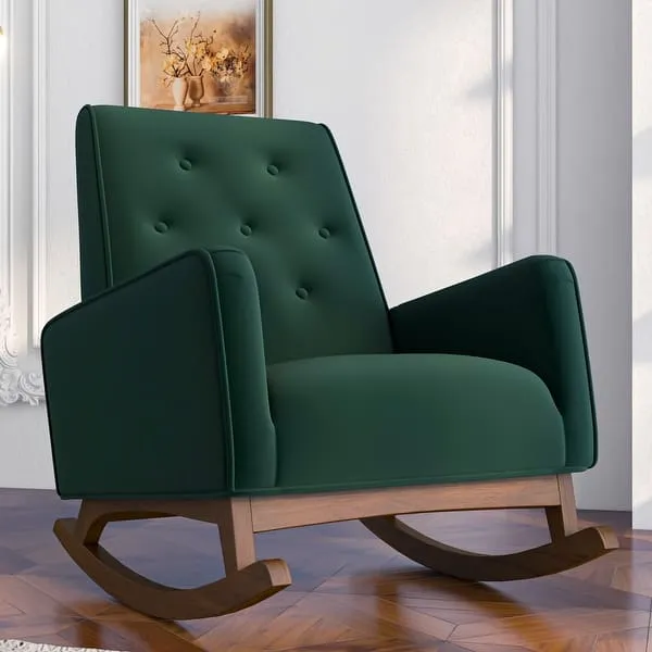 Hardwood frame rocker