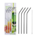 Stainless Steel Reusable Metal Straw Set