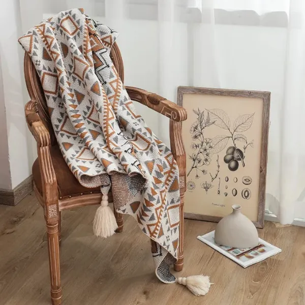 bohemian tassel blanket