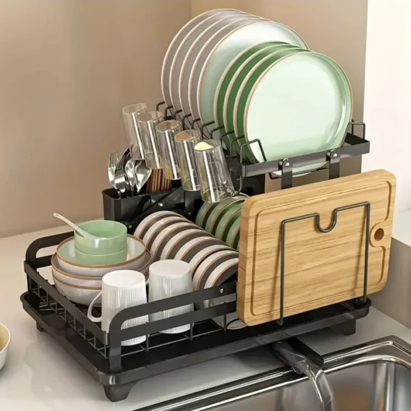 Foldable kitchen dish rack