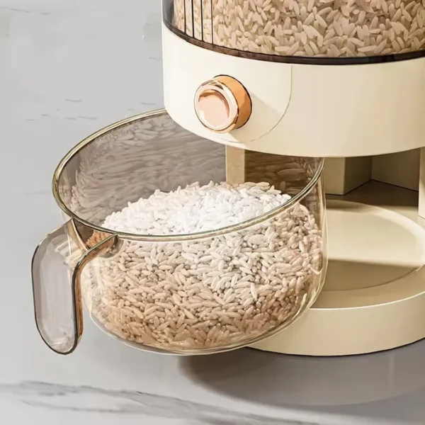 Automatic dry food storage container