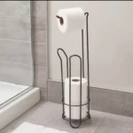Bathroom tissue rack organizer