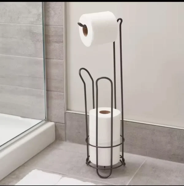 Bathroom tissue rack organizer