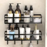 Rustproof Shower Corner Caddy 6 Wall mounted shower shelf