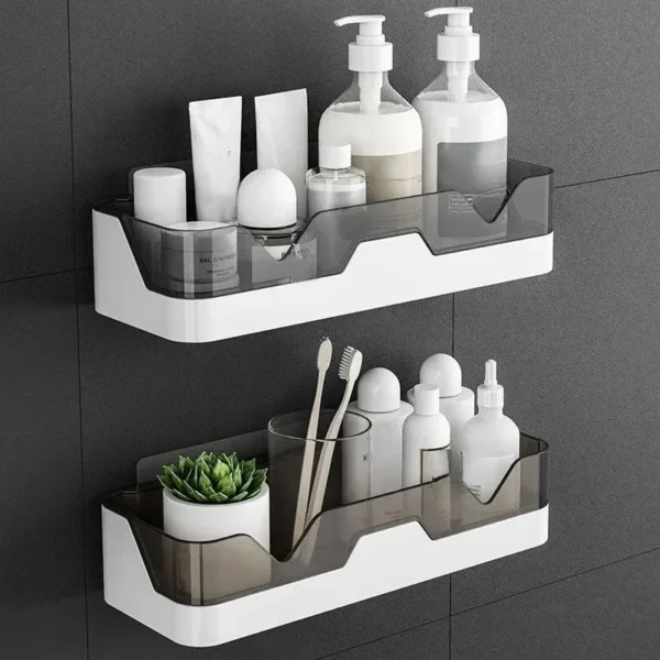 No-drill bathroom rack