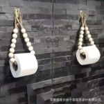 Natural wood toilet paper holder