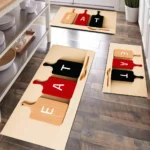 3pcs Rubber Kitchen Mats 9 Waterproof kitchen floor mats