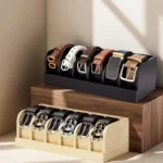 Premium Bamboo Belt Organizer