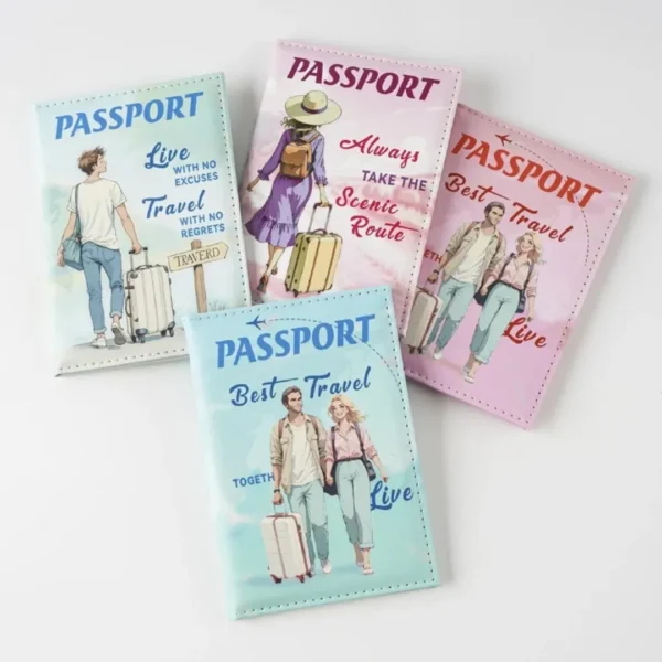 Synthetic leather passport holder