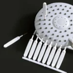Anti clogging shower brush set