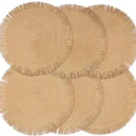 Round woven rattan placemats