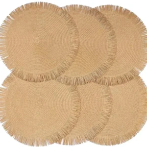 Round woven rattan placemats