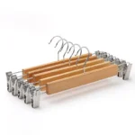 Natural wood skirt hangers