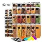 42pcs BPA Free Airtight Plastic Pantry Containers