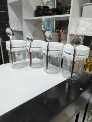 Oats Jars with Spoon