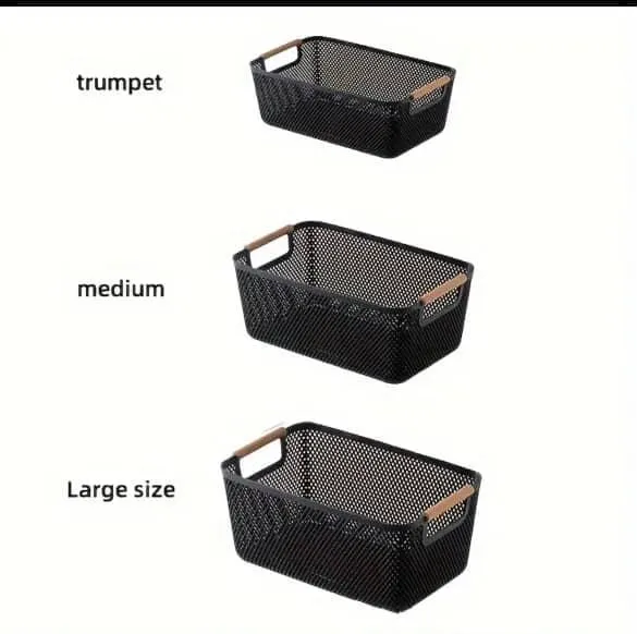 bamboo handle organizer baskets
