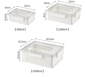 food containers with drainer basket